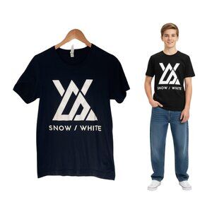 Snow White Technologies T-Shirt Kids Small Black White Logo Snowboarding